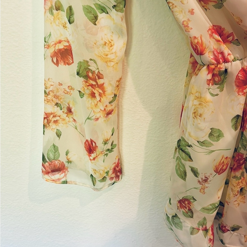 Floral Wrap Romper - Picture 3 of 6